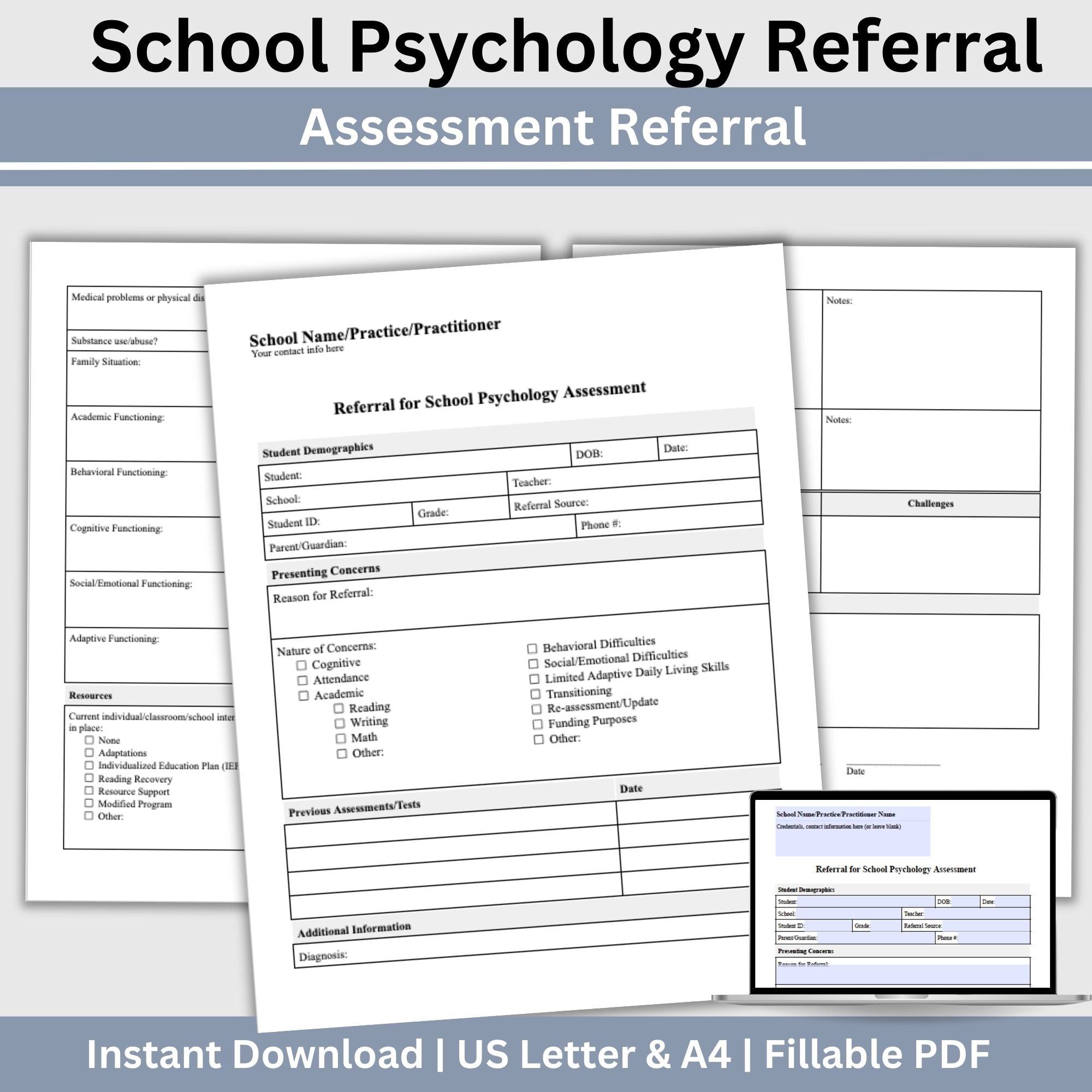 Referral Question Example School Psychology Assessment Referral Template – CCDigitalStudios
