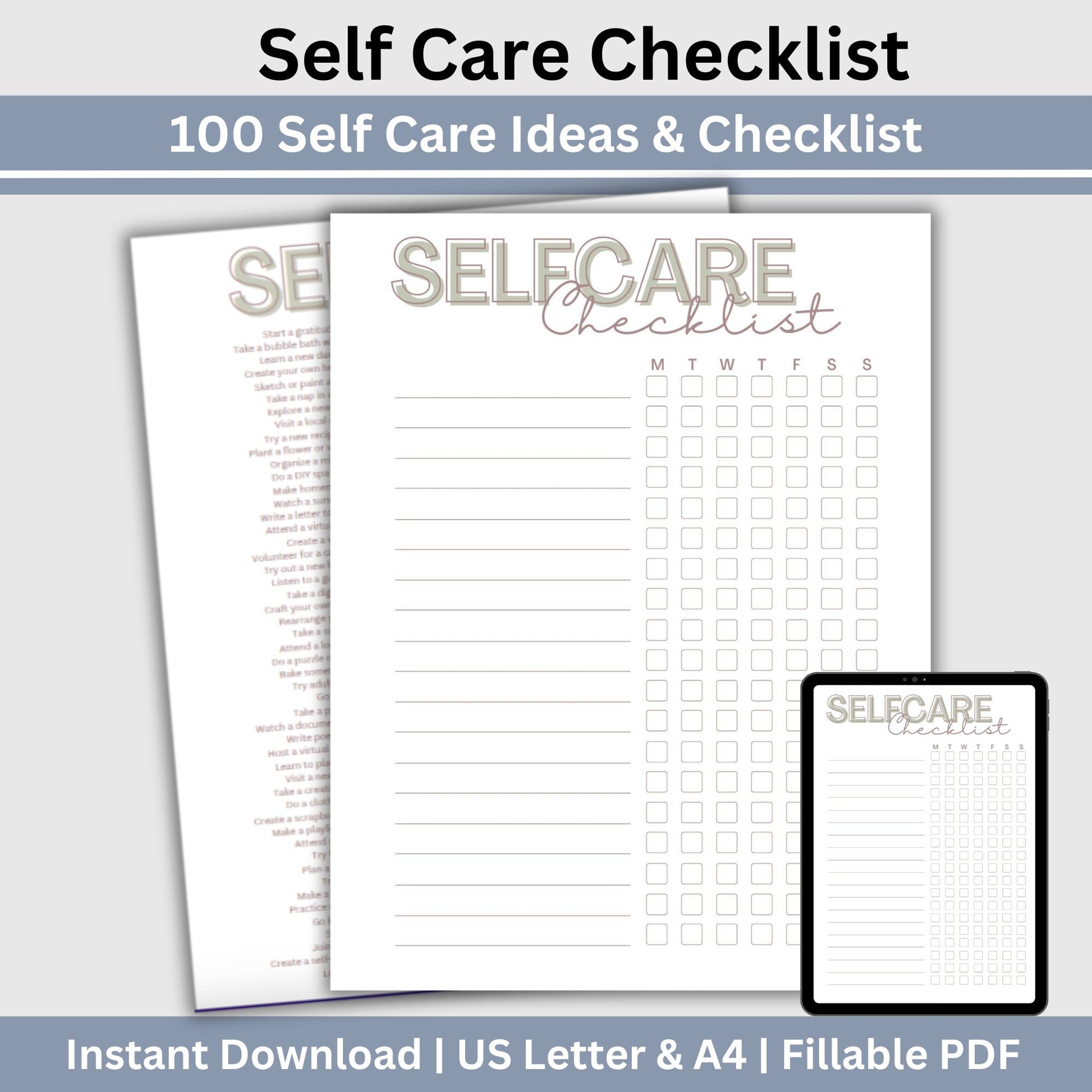 self-care-checklist-100-ideas-to-support-your-mental-health-ccdigitalstudios for Free Printable Self Care Worksheets For Adults Self Care Checklist: 100 Ideas to Support Your Mental Health – CCDigitalStudios for Free Printable Self Care Worksheets For Adults