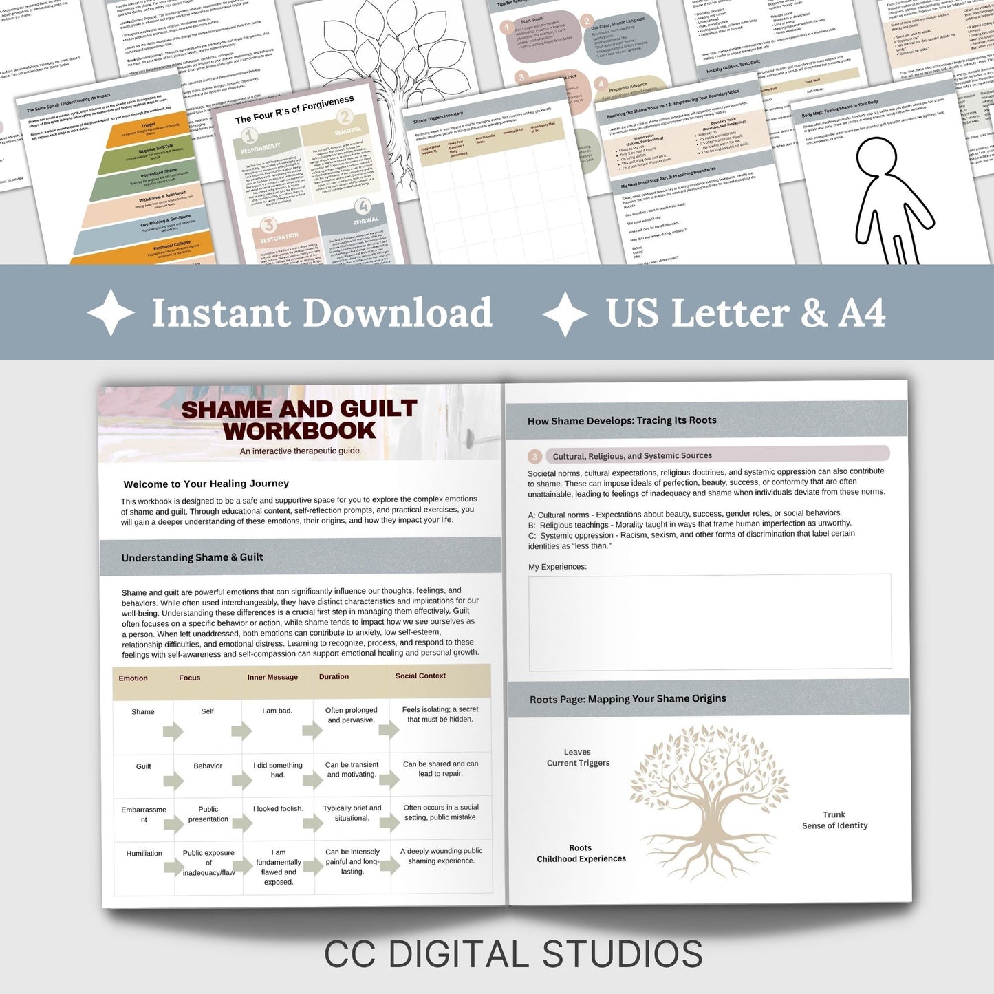 Shame vs Guilt Worksheets
