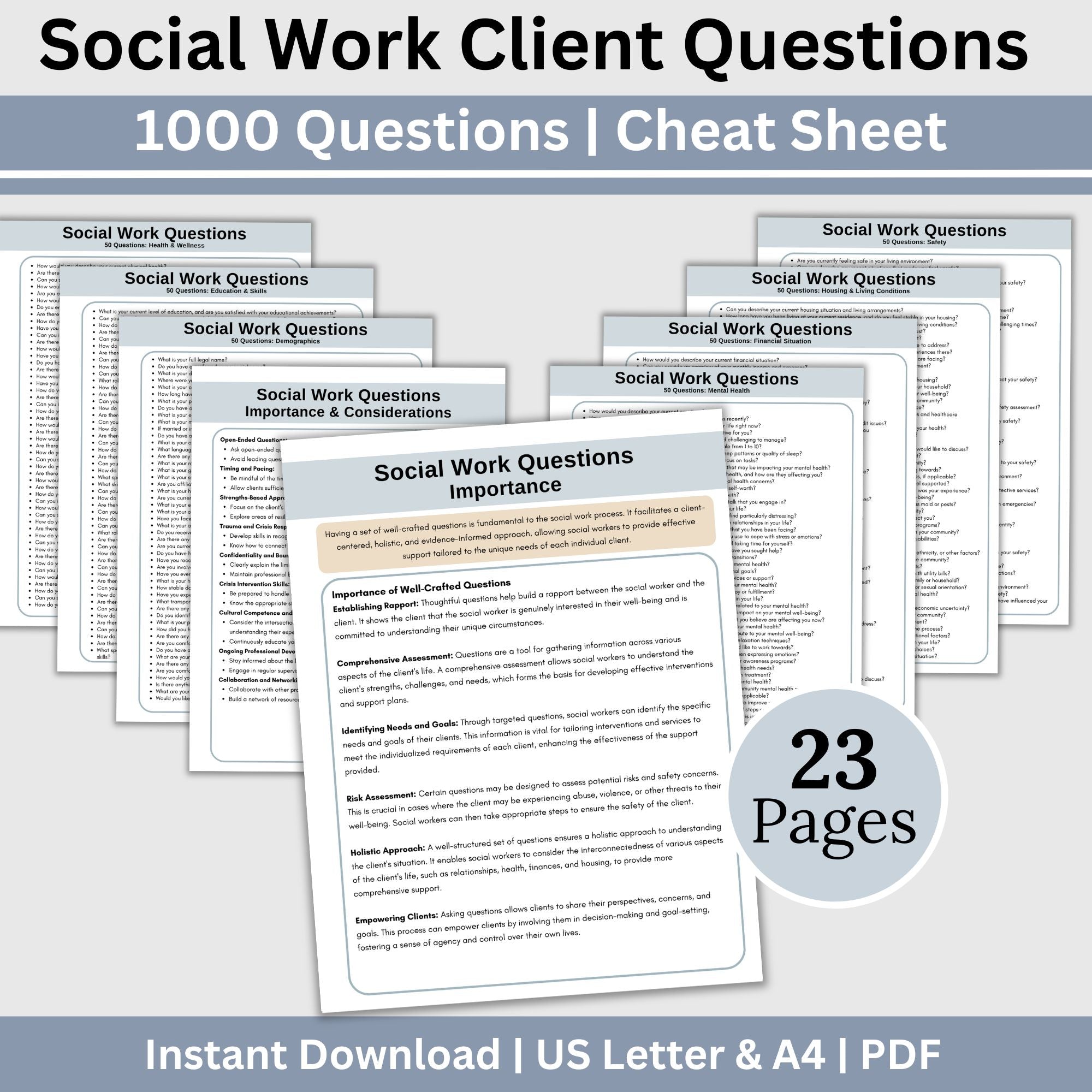 Therapy Questions: 1000 Client Centered Questions for Social Workers ...