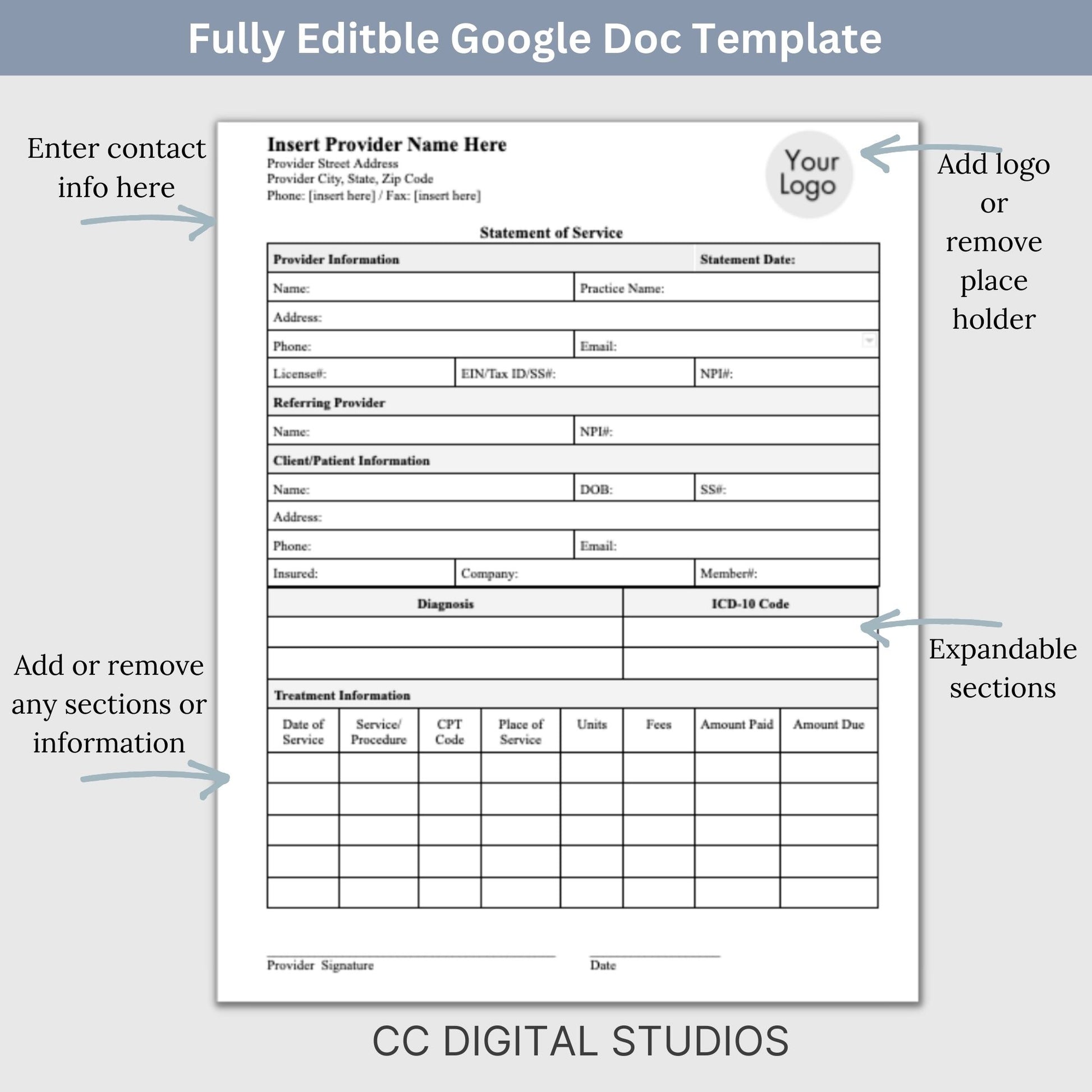 streamline your client billing process and enhance your private practices efficiency? Our editable Google Doc Superbill invoice template is here to simplify your administrative tasks and improve your therapist office performance.