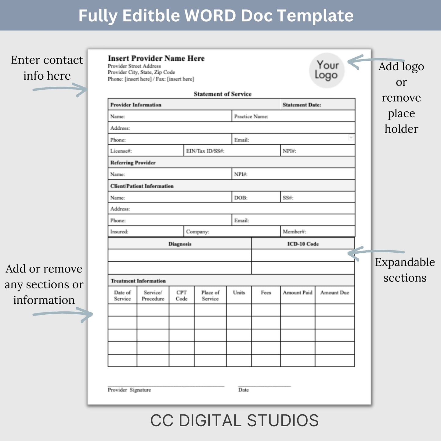 streamline your client billing process and enhance your private practices efficiency? Our editable WORD Doc Superbill invoice template is here to simplify your administrative tasks and improve your therapist office performance.