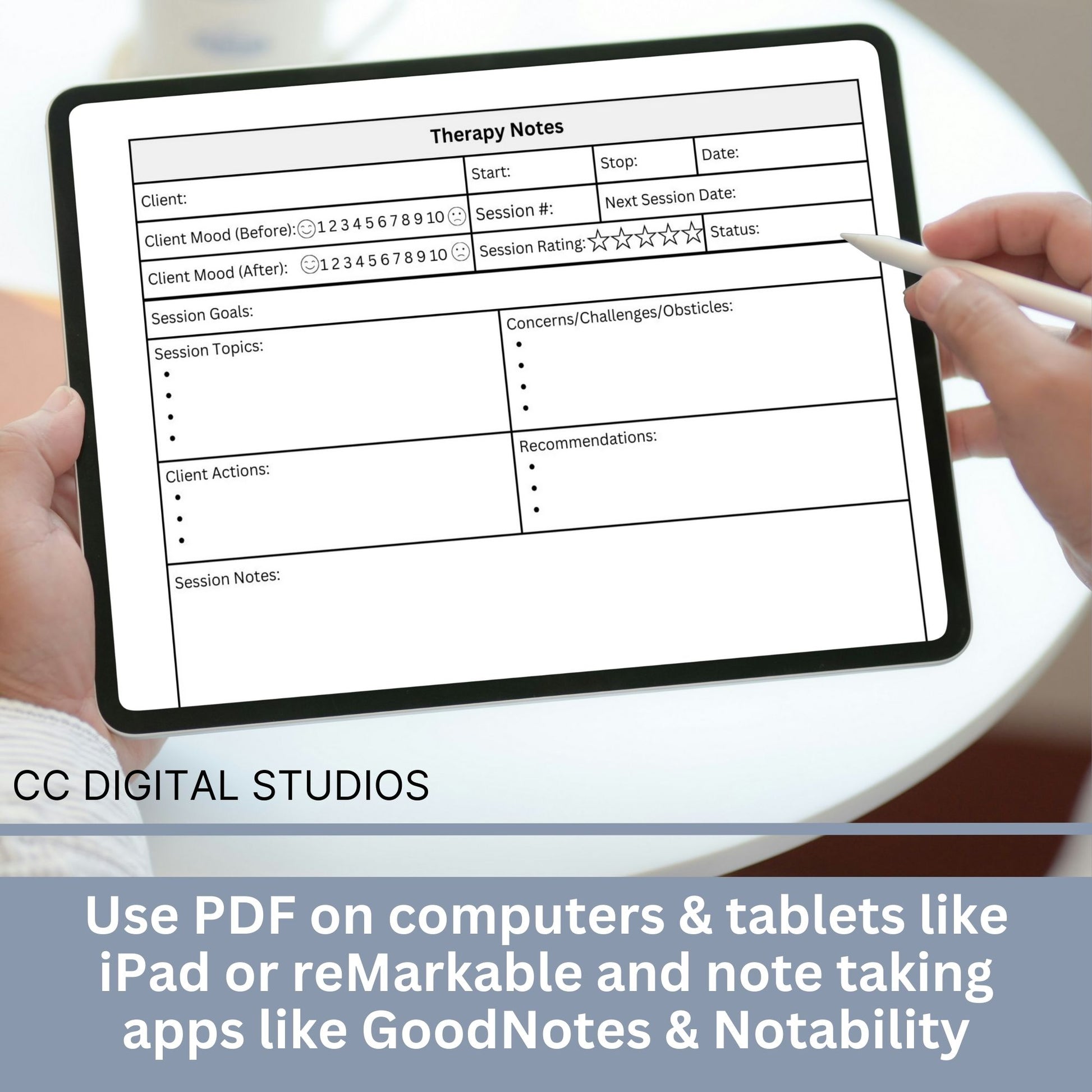 This therapist notes sheet is designed for efficient and effective session documentation. This therapy tool provides a structured framework, ensuring vital information is captured without missing key details.