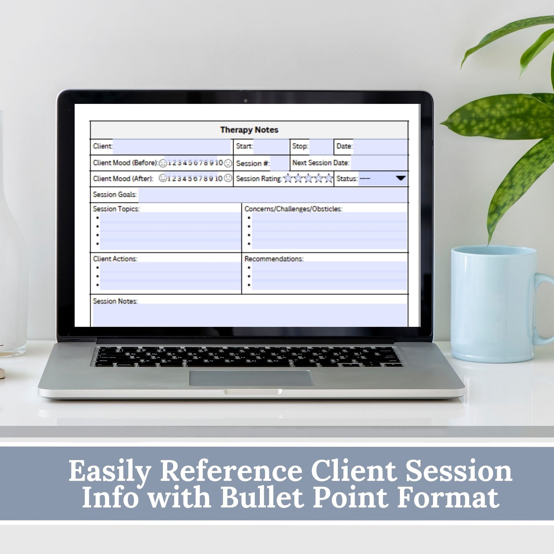 This therapist notes sheet is designed for efficient and effective session documentation. This therapy tool provides a structured framework, ensuring vital information is captured without missing key details.