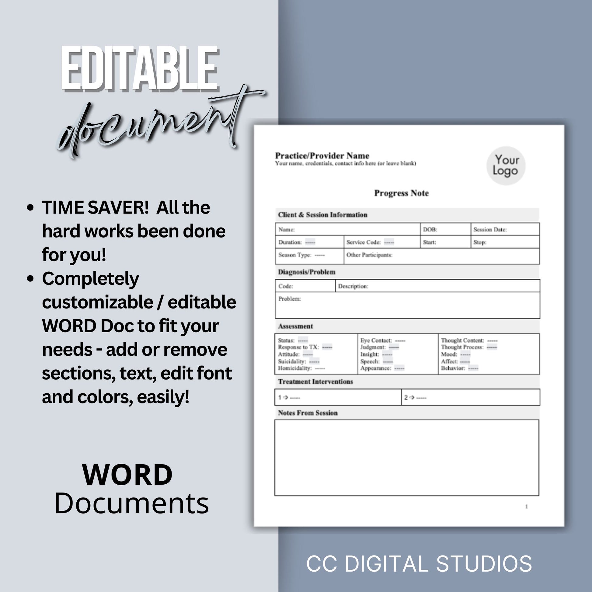 Therapy Notes and Office Policies Private Practice BUNDLE, WORD Doc Counseling Intake, Progress Notes, Treatment Plan, Client Intake. 18 essential forms designed to streamline and organize your client records. Private practice counseling office