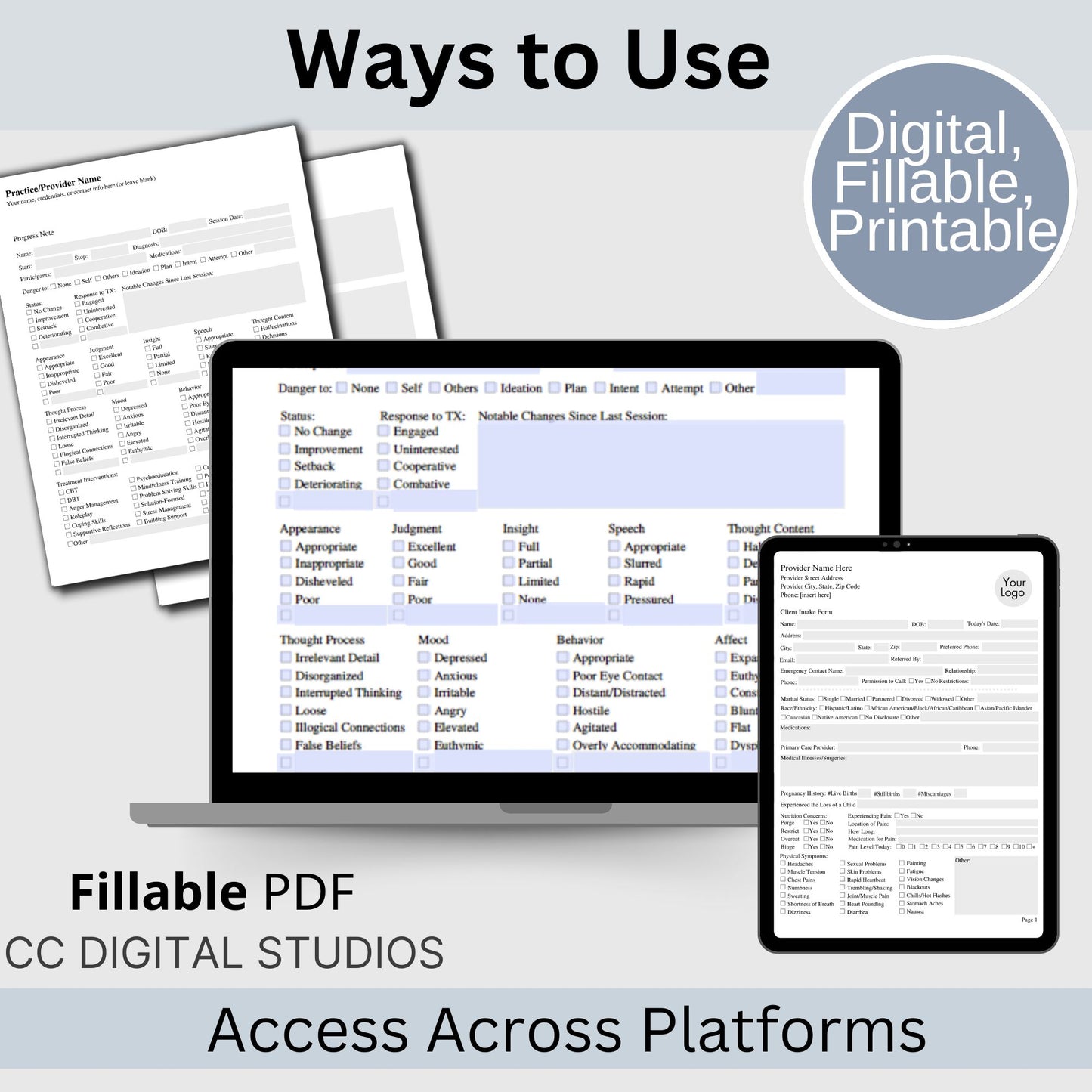 Streamline your therapy practice with our comprehensive bundle designed for mental health professionals. Save 25% on essential templates including client intake forms, progress notes, biopsychosocial assessment, and treatment plans.