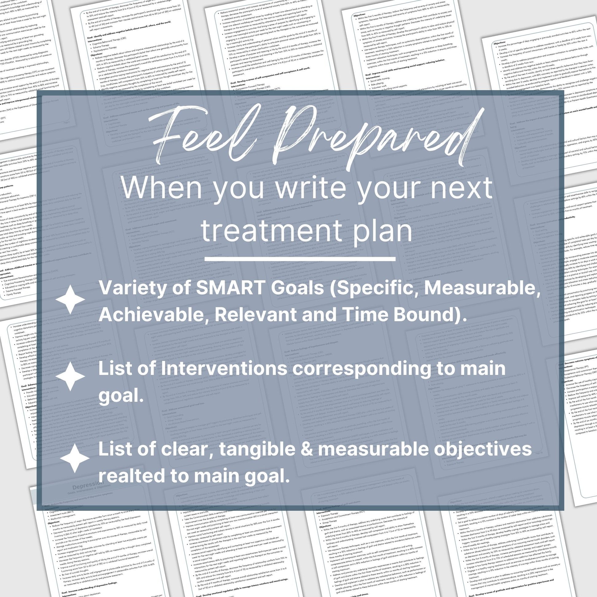 therapy resource to help therapists create effective treatment plans, focus on therapy goals, interventions, and measurable objectives.  Treatment plans for depression, anxiety, substance abuse treatment plans, and anger management. Therapy notes