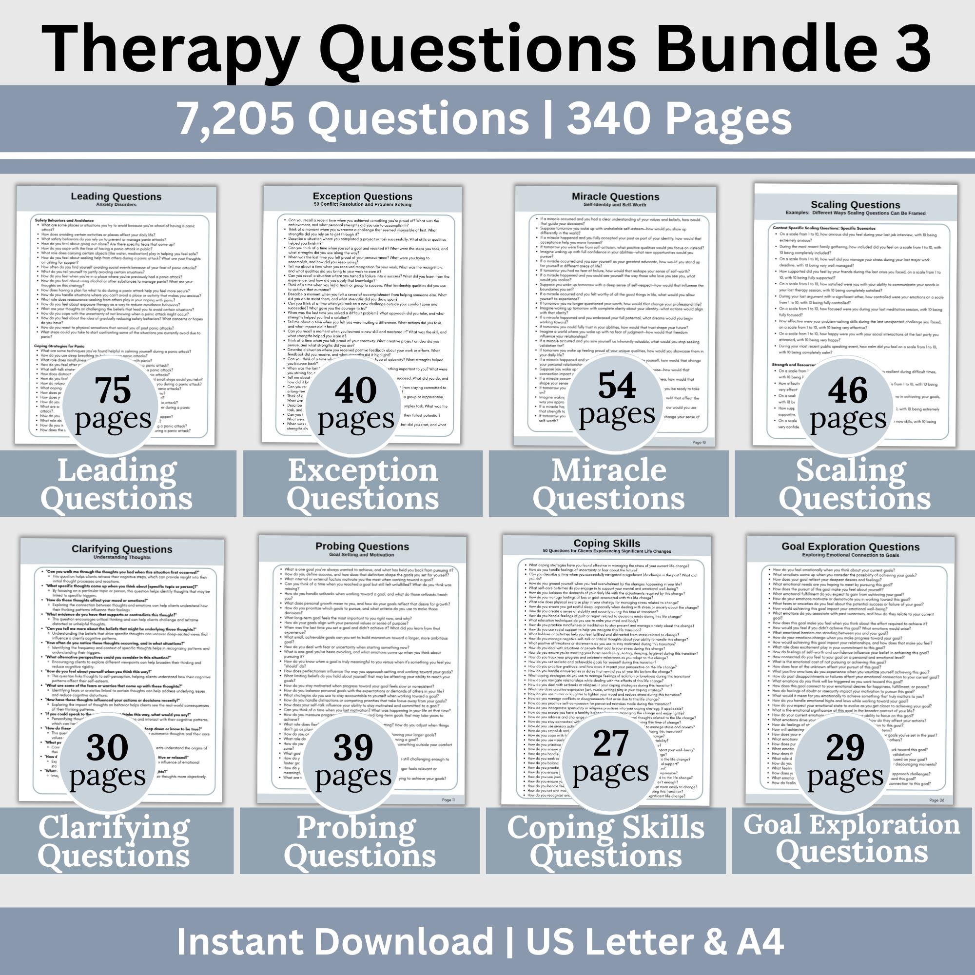 Therapy Process Questions Therapy Questions Bundle: 7,205 Curated Questions for Enhanced Therapy ...