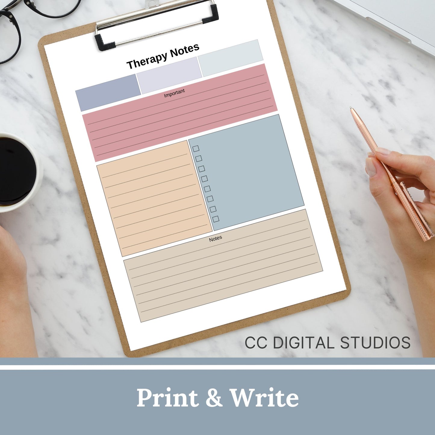Therapy Session Planner & Tracker Worksheets