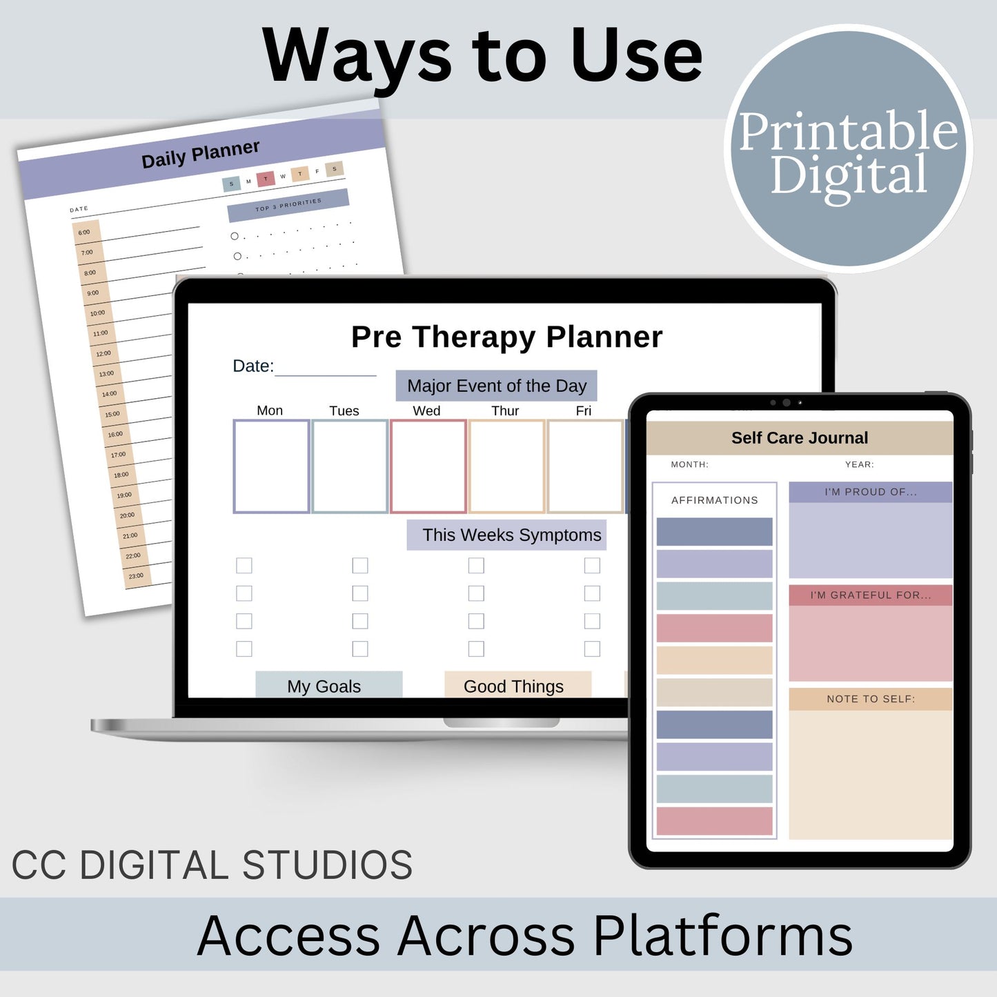 Therapy Session Planner & Tracker Worksheets