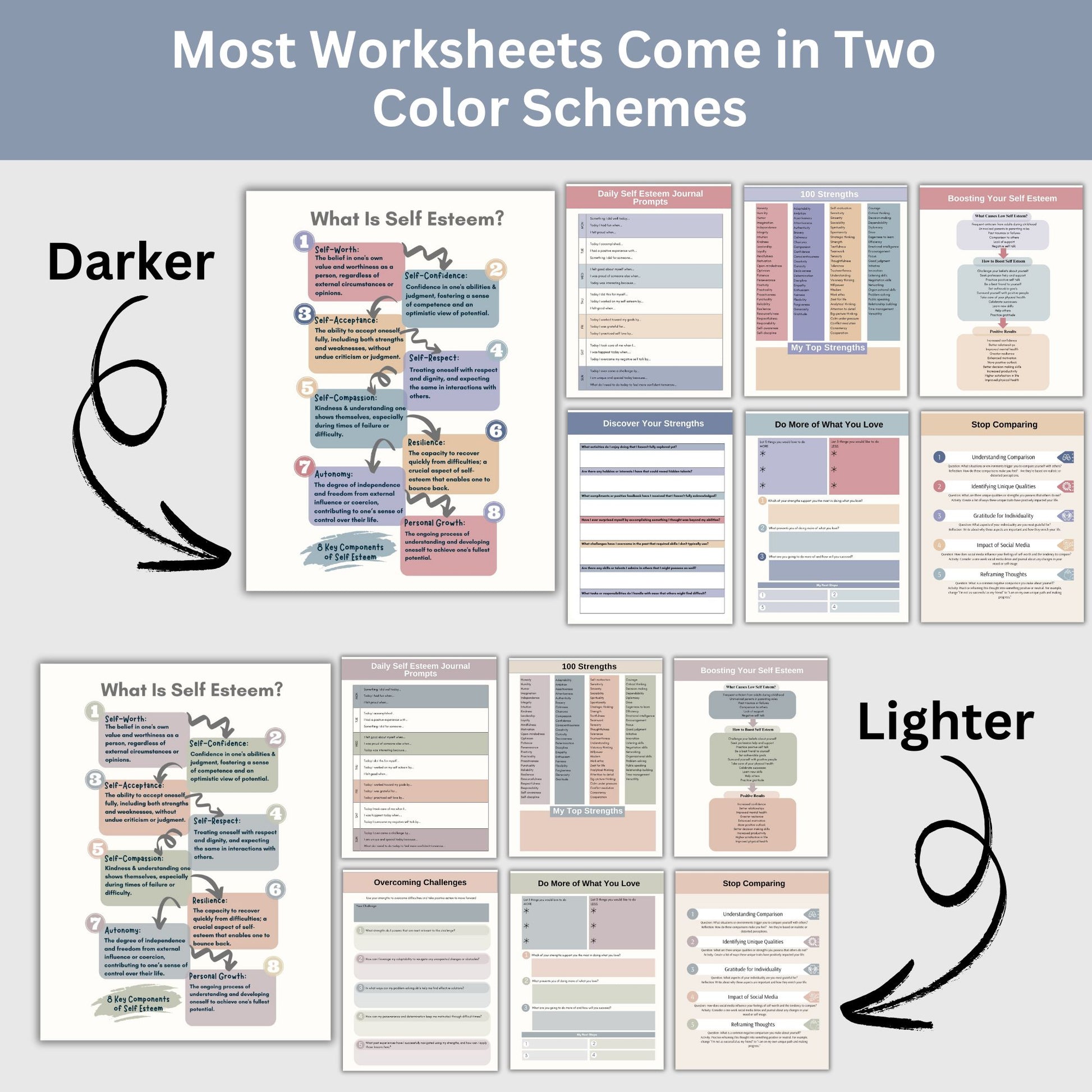 Therapy Worksheet Bundle – CBT, DBT, Anxiety, Emotion Processing & More | 6-Month Subscription to New Monthly Resources for Mental Health