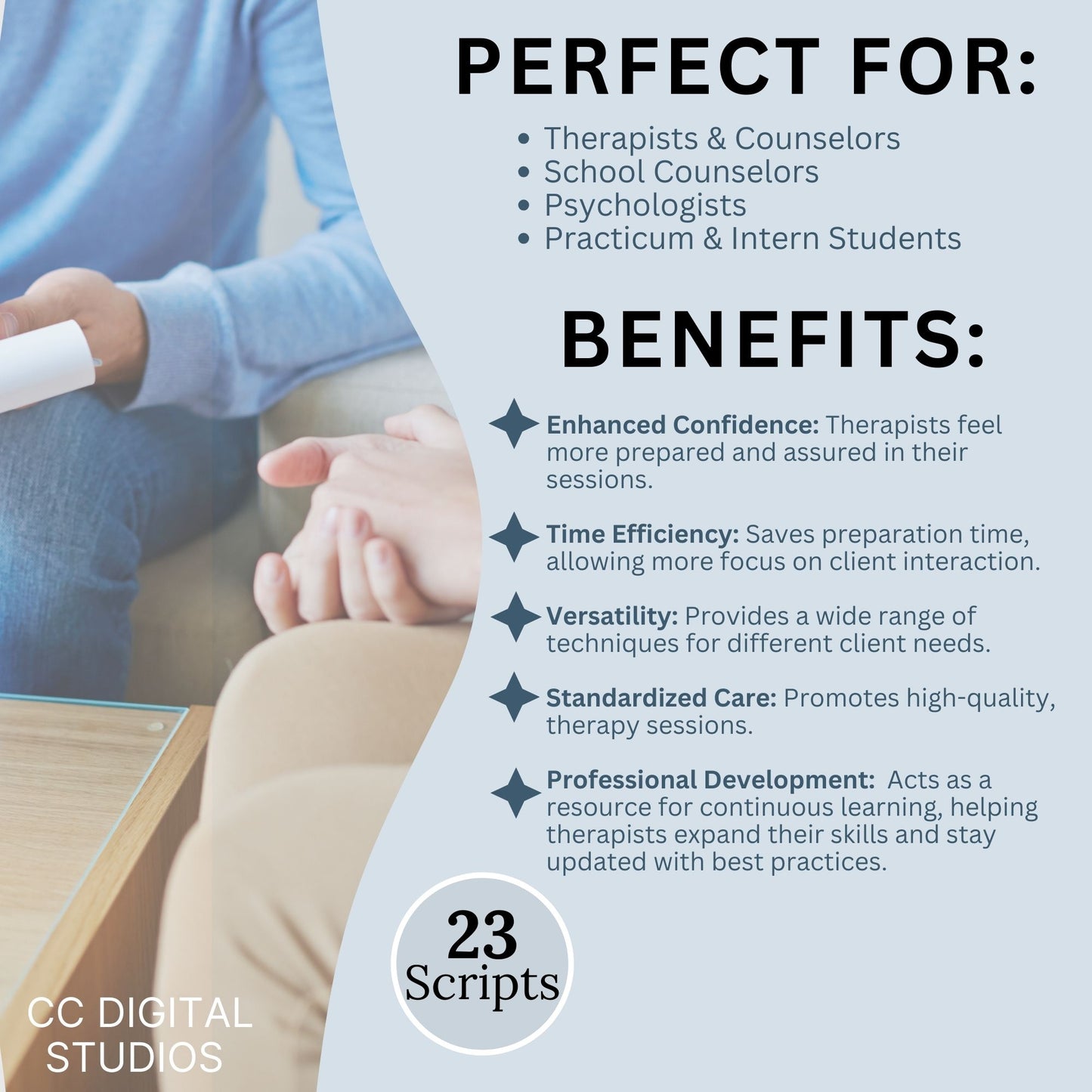 Trauma therapy scripts and tips.  Unlock the full potential of your therapeutic practice with our comprehensive 53 page Mental Health Therapy Scripts, covering 23 trauma focused therapy sessions. 