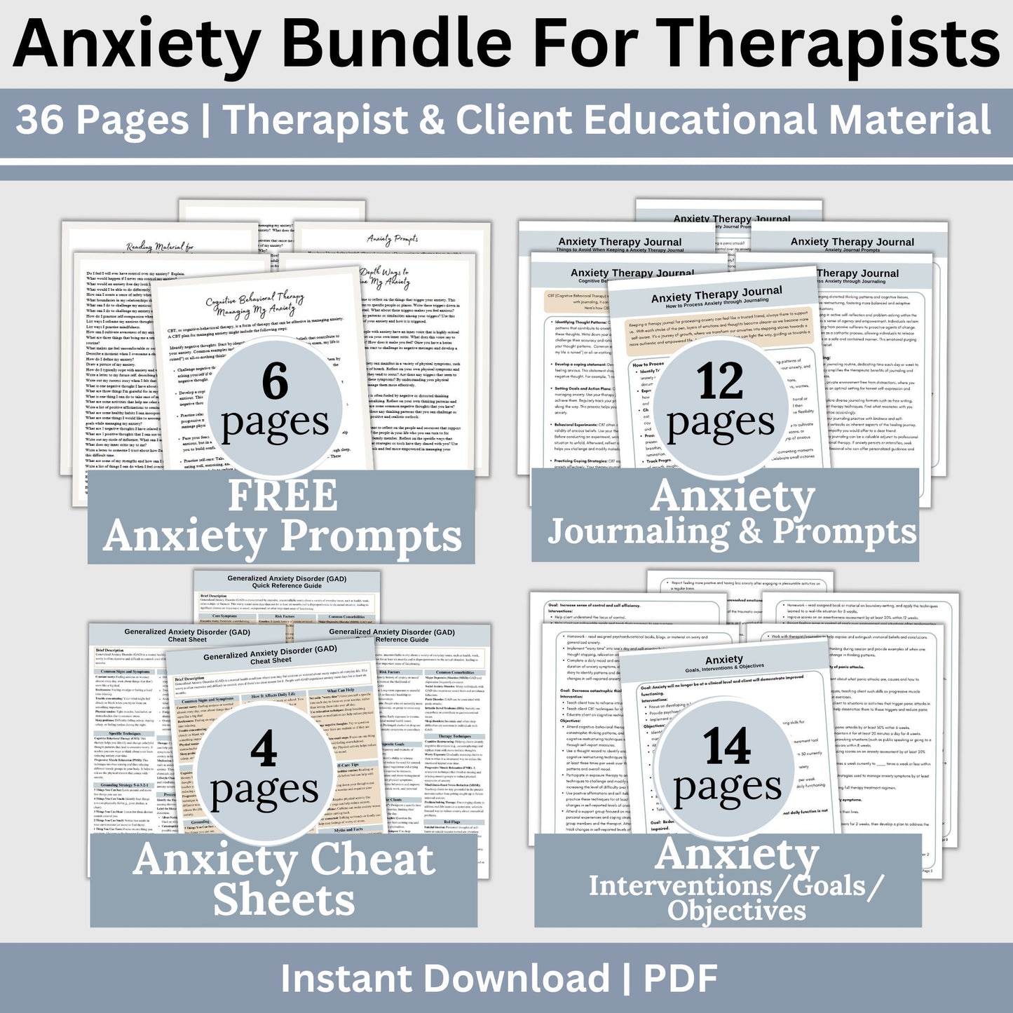 Anxiety Treatment Bundle Therapist: Treatment Planning Tool