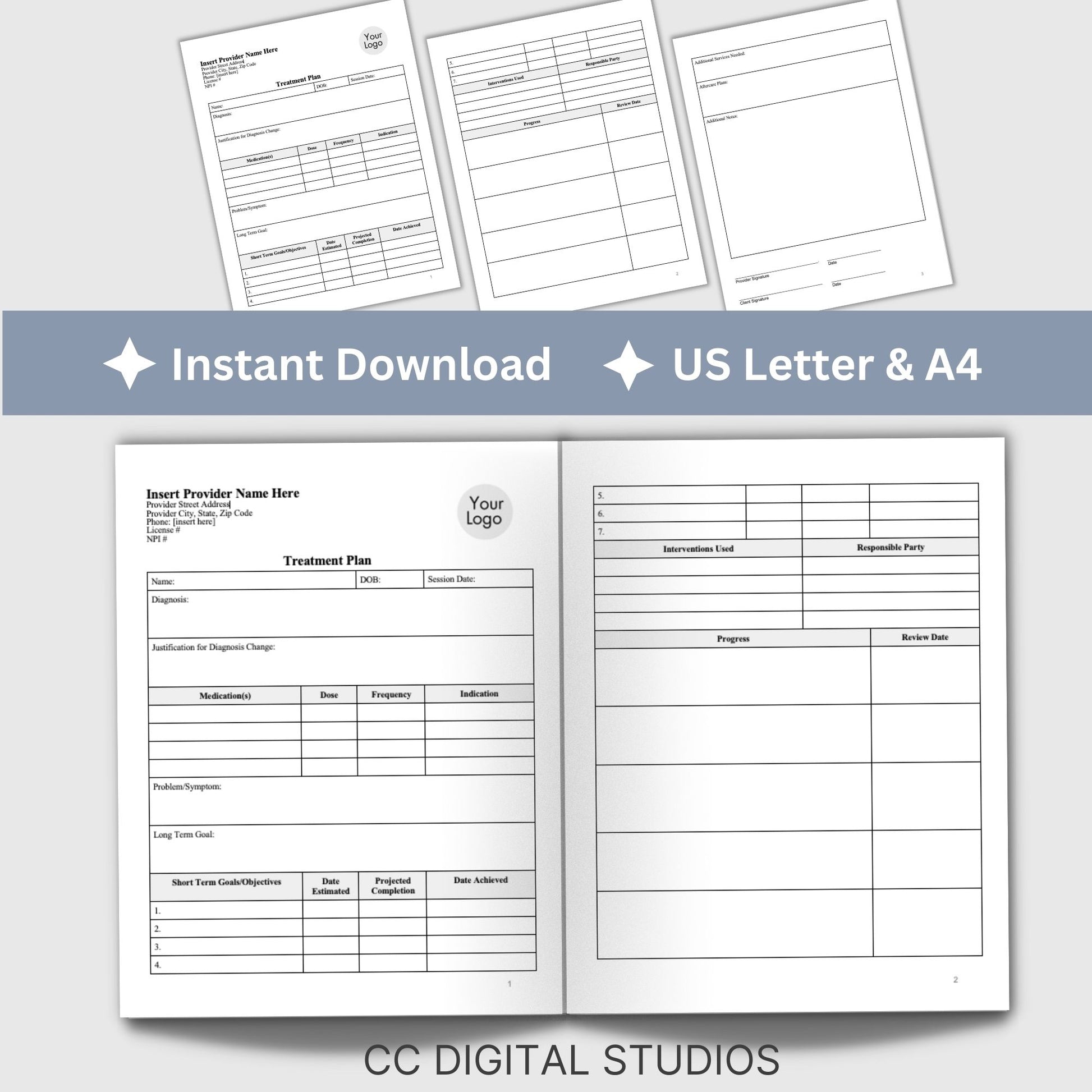 Treatment Plan Template, fully editable WORD Doc designed to optimize your private practice or counseling office. Therapist Office Forms, Private Practice Counseling Forms, Therapy Template, Therapy Resource, Therapy Goal Planning