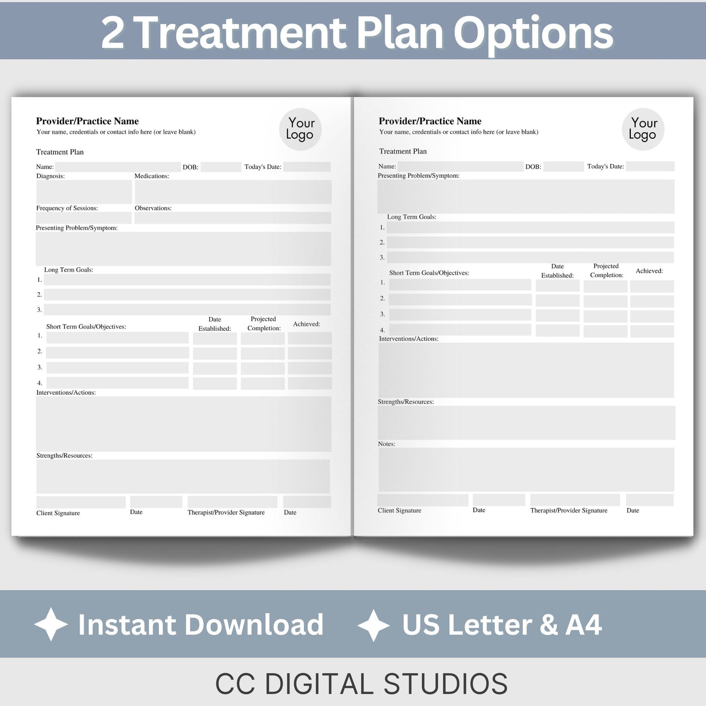 Treatment Plan Template, a fillable PDF designed to optimize your private practice or counseling office. This form empowers therapists to streamline their documentation process with efficient therapy notes.