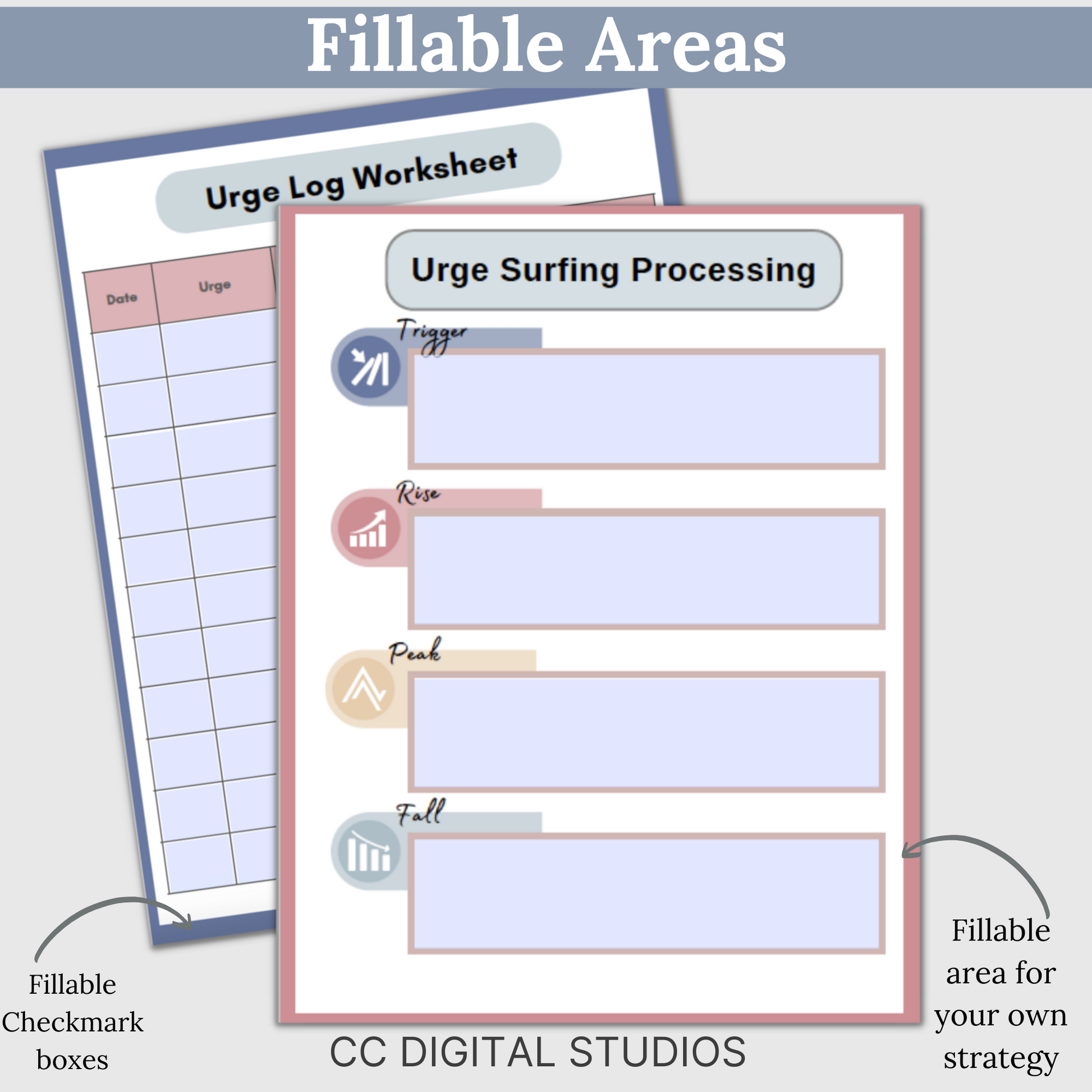 Embark on a transformative journey of addiction recovery with our specialized CBT worksheets, focusing on urge surfing and rooted in DBT principles. Navigate cravings skillfully, fostering emotional regulation and relapse prevention.