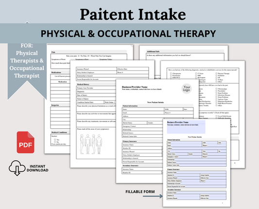 Client Intake for Physical Therapist and Occupational Therapist