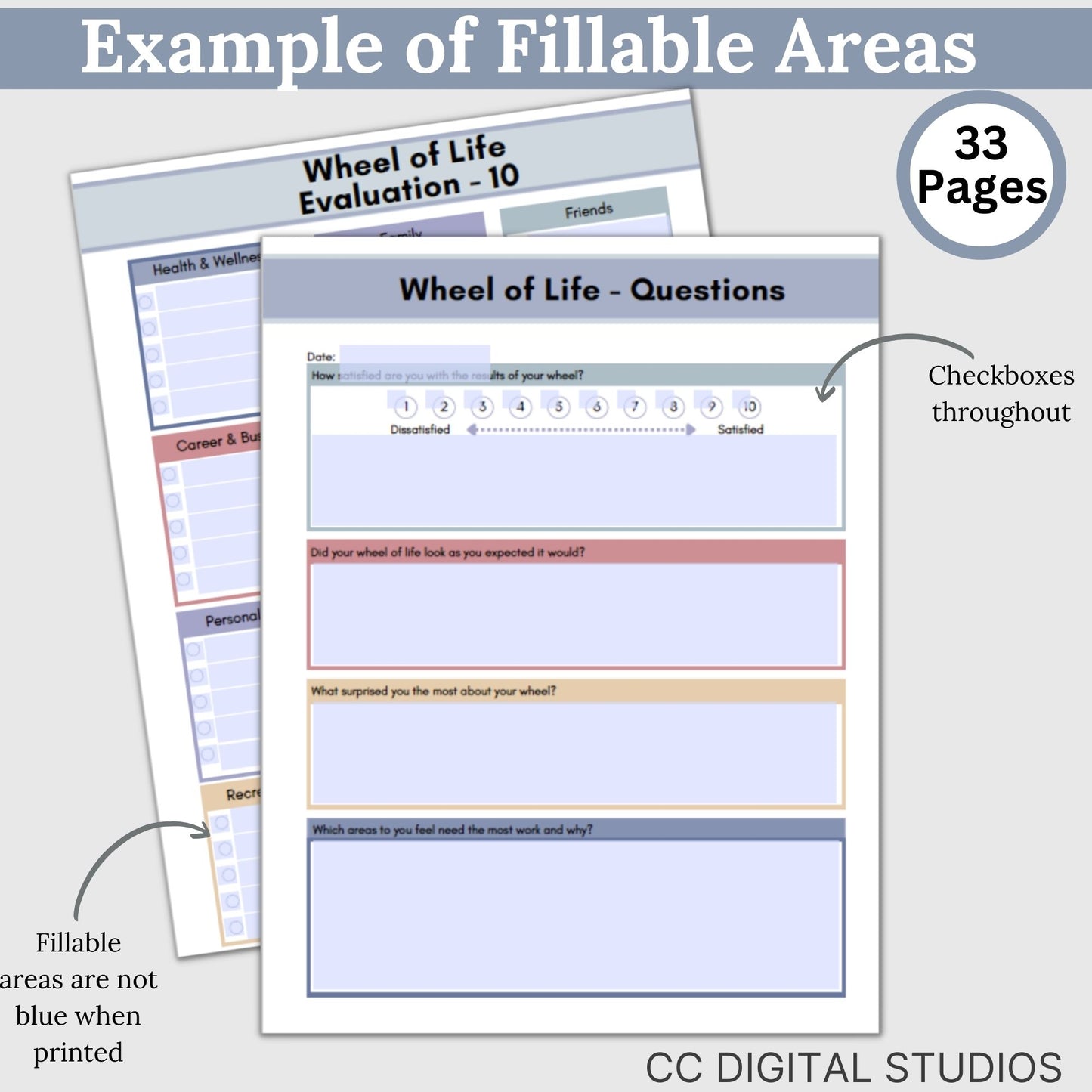 Wheel of Life Balance Therapy Worksheets: Self-Reflection and Growth Tools