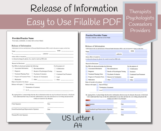 Release of Information (ROI) Form: Essential for Therapist Client Onboarding
